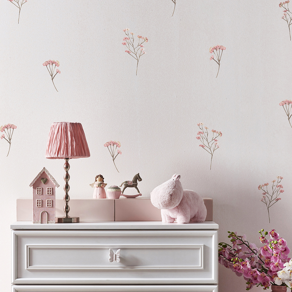 Pink  Watercolor Flower Wall S - Baby Nursery Pink recensione e prezzo