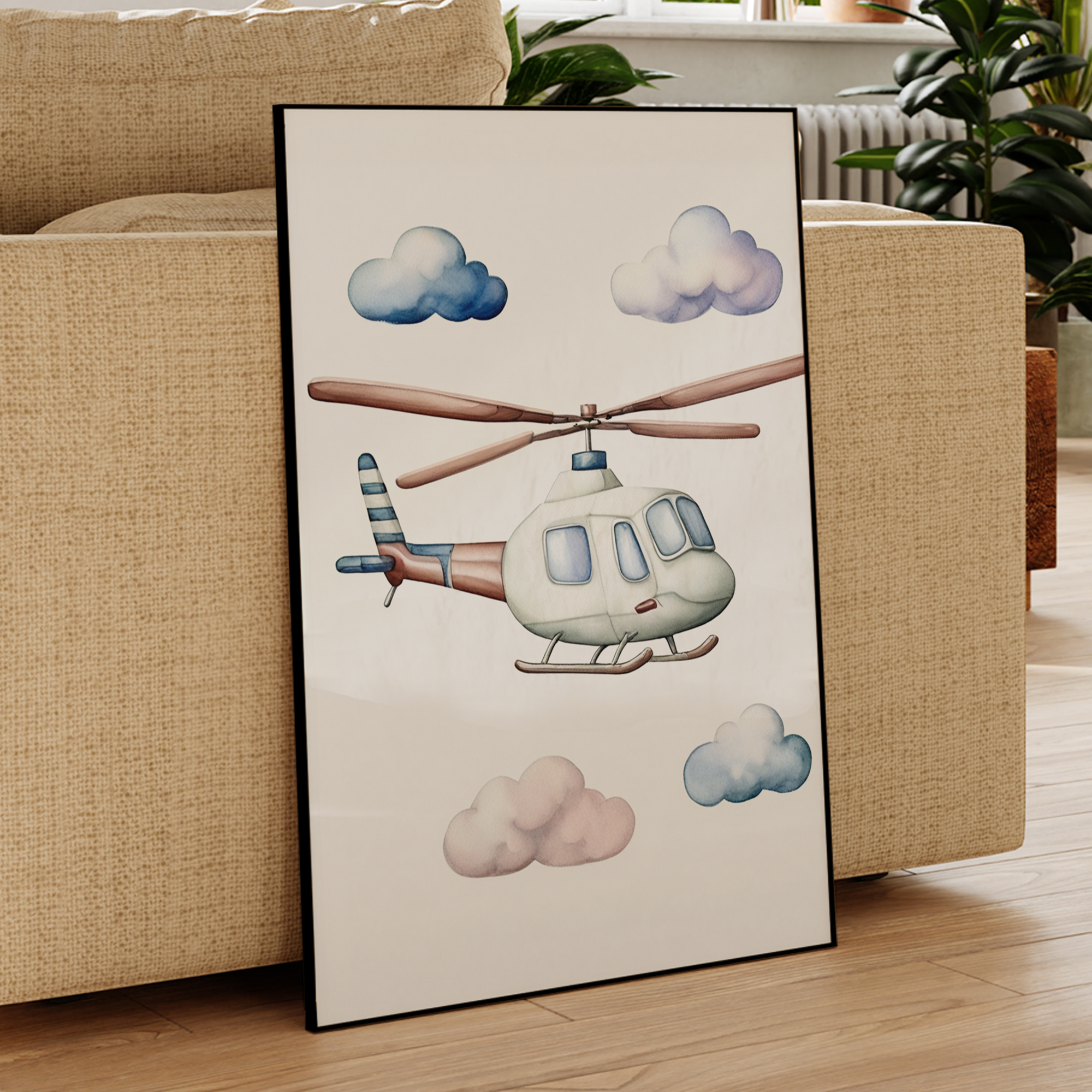 Cartoon Children Airplane Heli - Baby Nursery Wall Decor recensione e prezzo