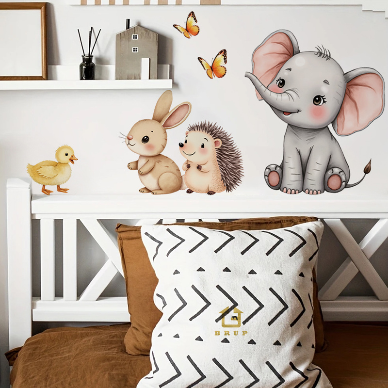 Cartoon Animal Wall Sticker -  - Baby Nursery Wall Decor recensione e prezzo