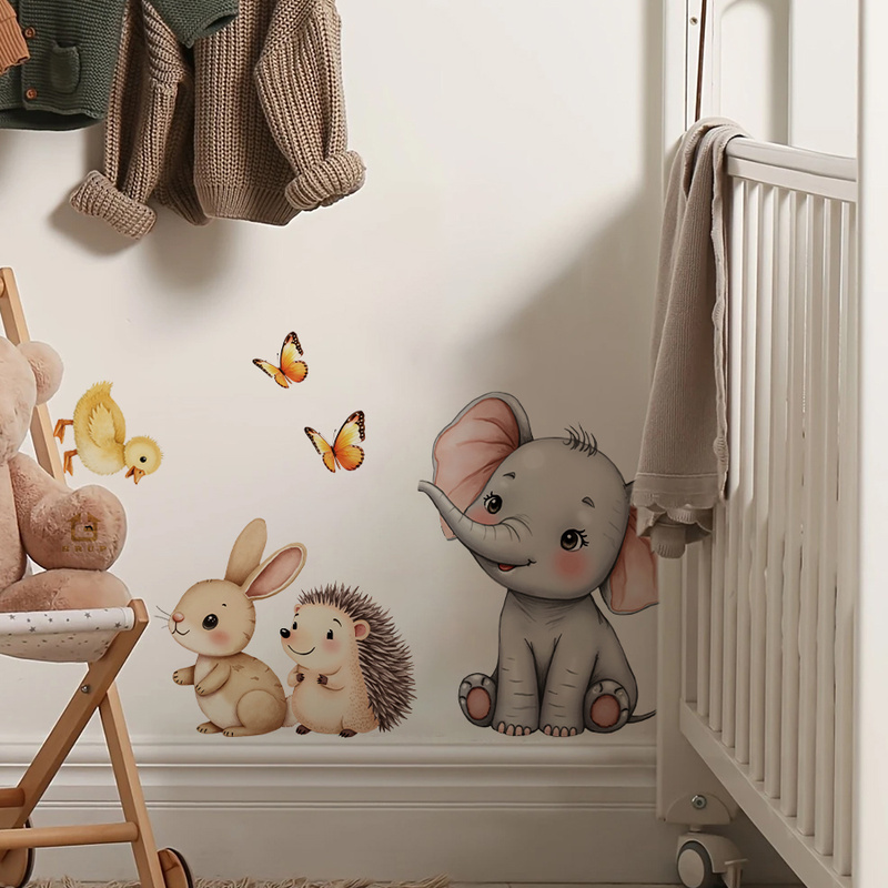 Cartoon Animal Wall Sticker -  - Baby Nursery Wall Decor recensione e prezzo