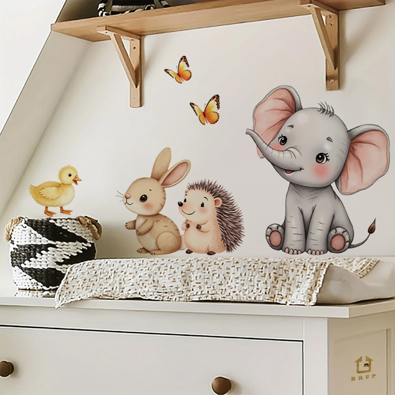 Cartoon Animal Wall Sticker -  - Baby Nursery Wall Decor recensione e prezzo