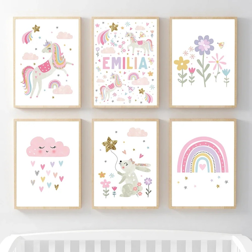 Pink Unicorn Rabbit Rainbow Cl - Baby Nursery Pink recensione e prezzo
