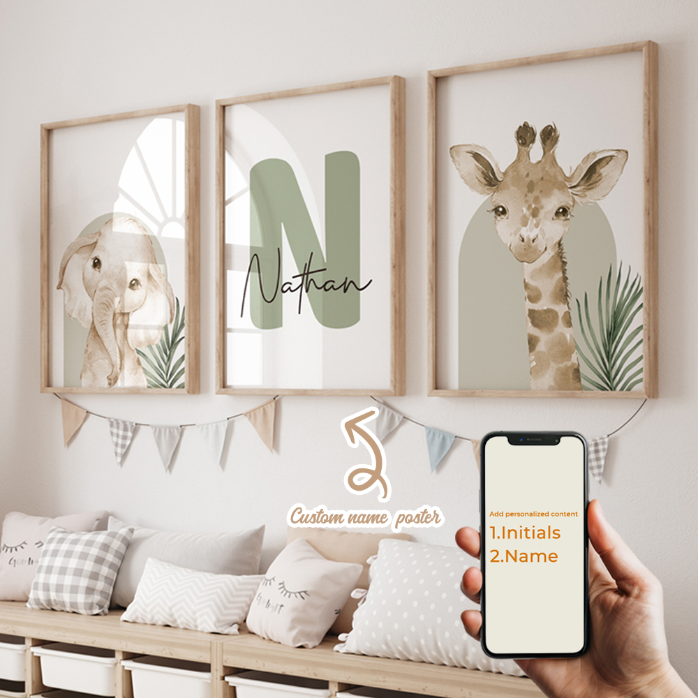 3pcs Personalized Custom Name  - Baby Nursery Wall Decor recensione e prezzo
