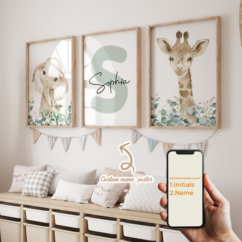 3pcs Personalized Custom Name  - Baby Nursery Wall Decor recensione e prezzo