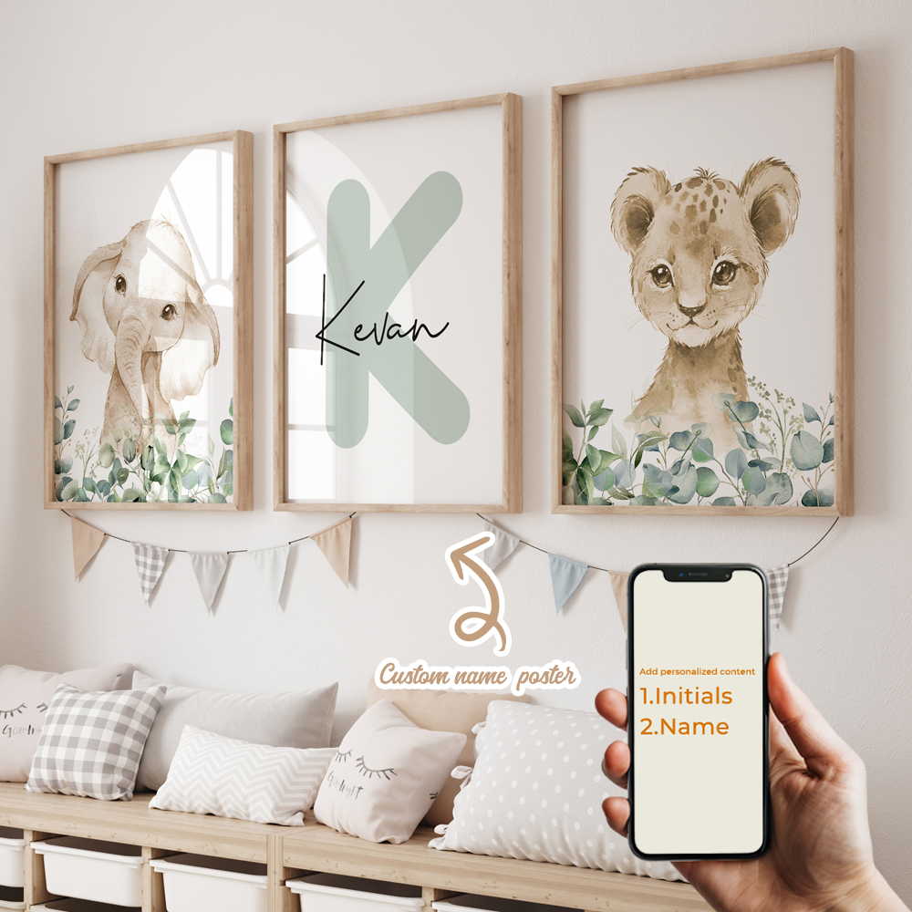 3pcs Personalized Custom Name  - Baby Nursery Wall Decor recensione e prezzo