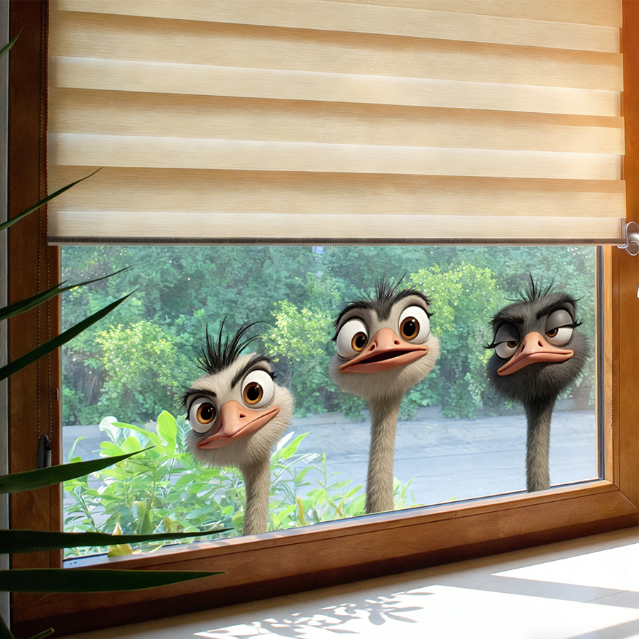 3Pcs Cartoon Ostrich Window De - Baby Nursery Wall Decor recensione e prezzo