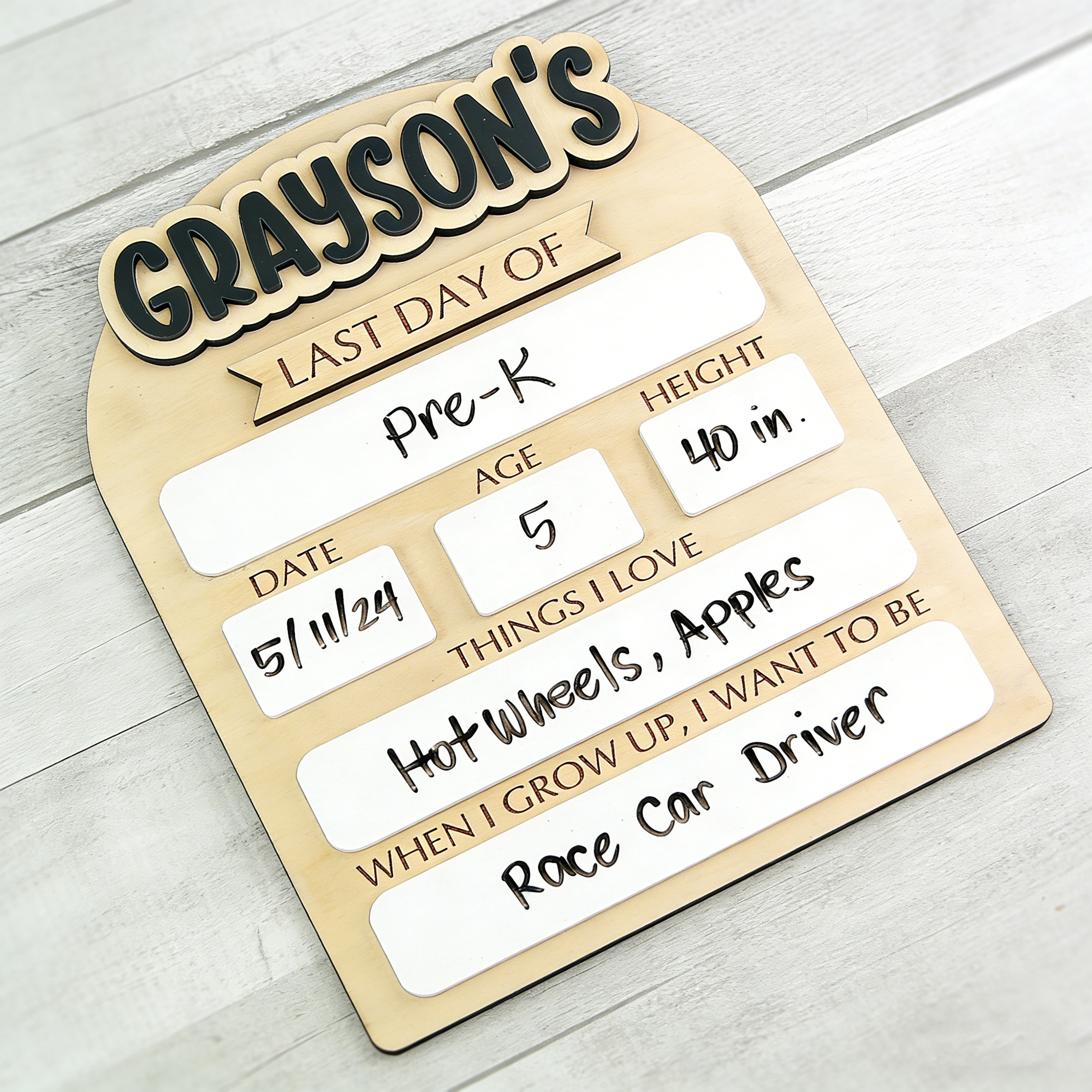 1Pc Custom First/Last School D - Baby Nursery Wall Decor recensione e prezzo