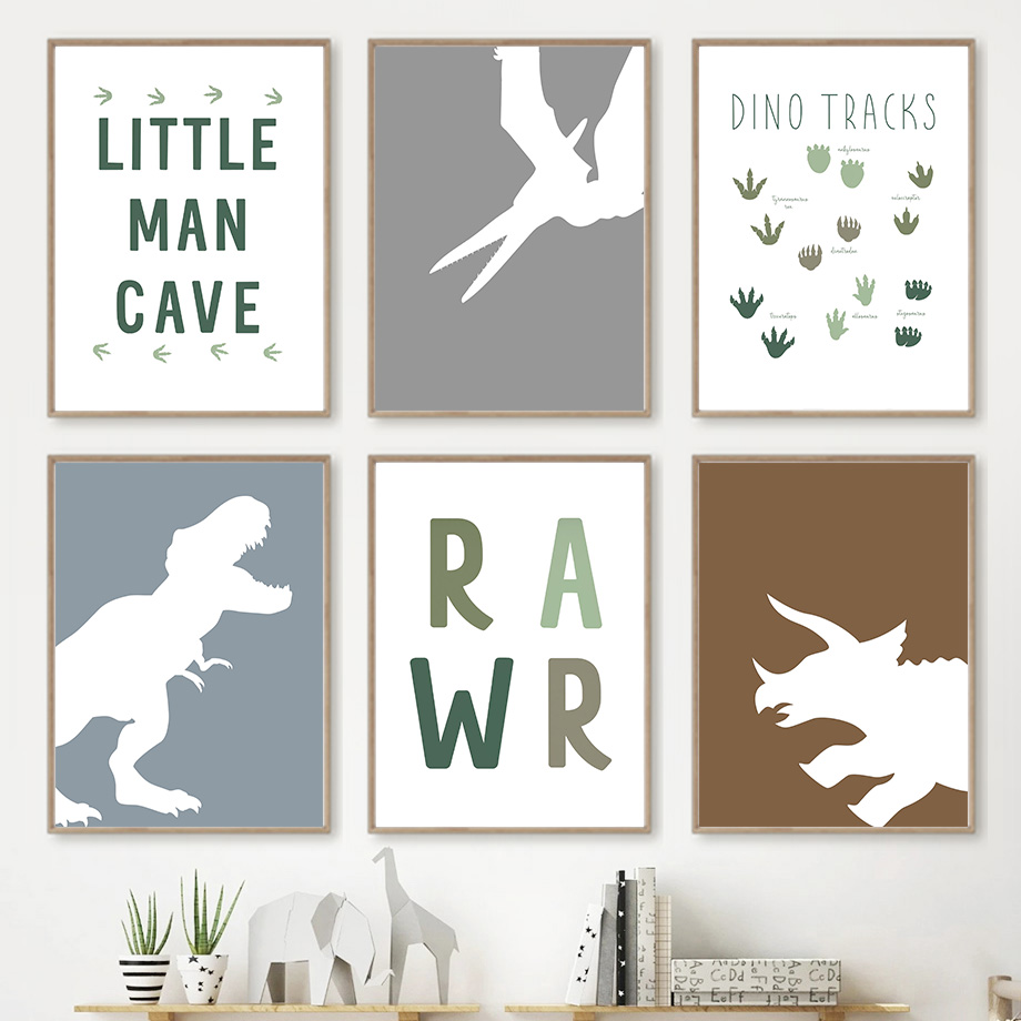 Frameless Jurassic Dinosaur Ty - Baby Nursery Quotes Wall Art recensione e prezzo