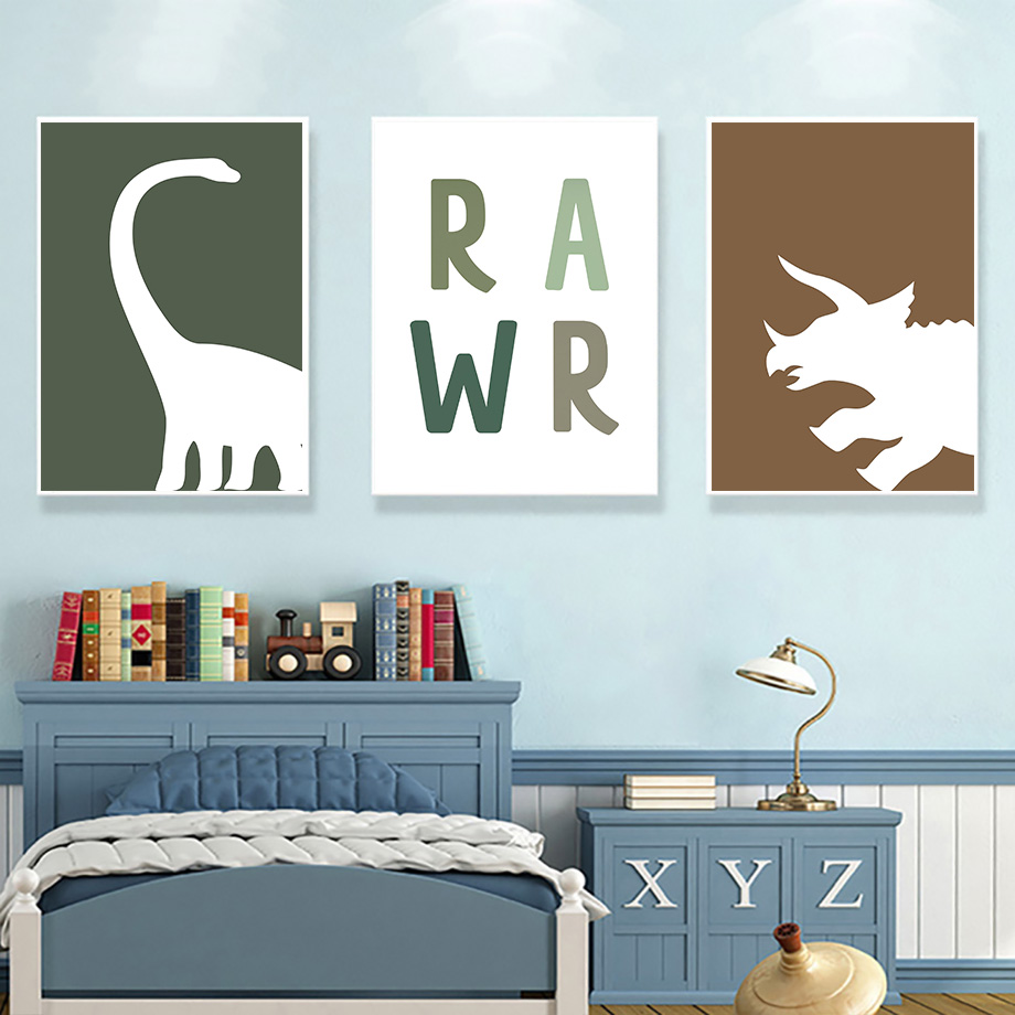 Frameless Jurassic Dinosaur Ty - Baby Nursery Quotes Wall Art recensione e prezzo