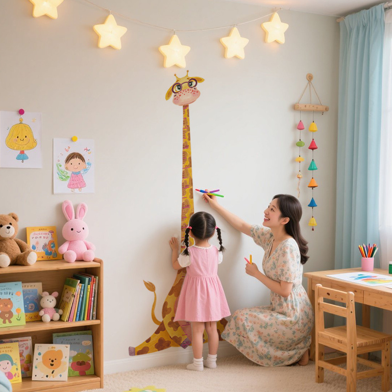 Giraffe Growth Chart Wall Stic - Baby Nursery Wall Decor recensione e prezzo