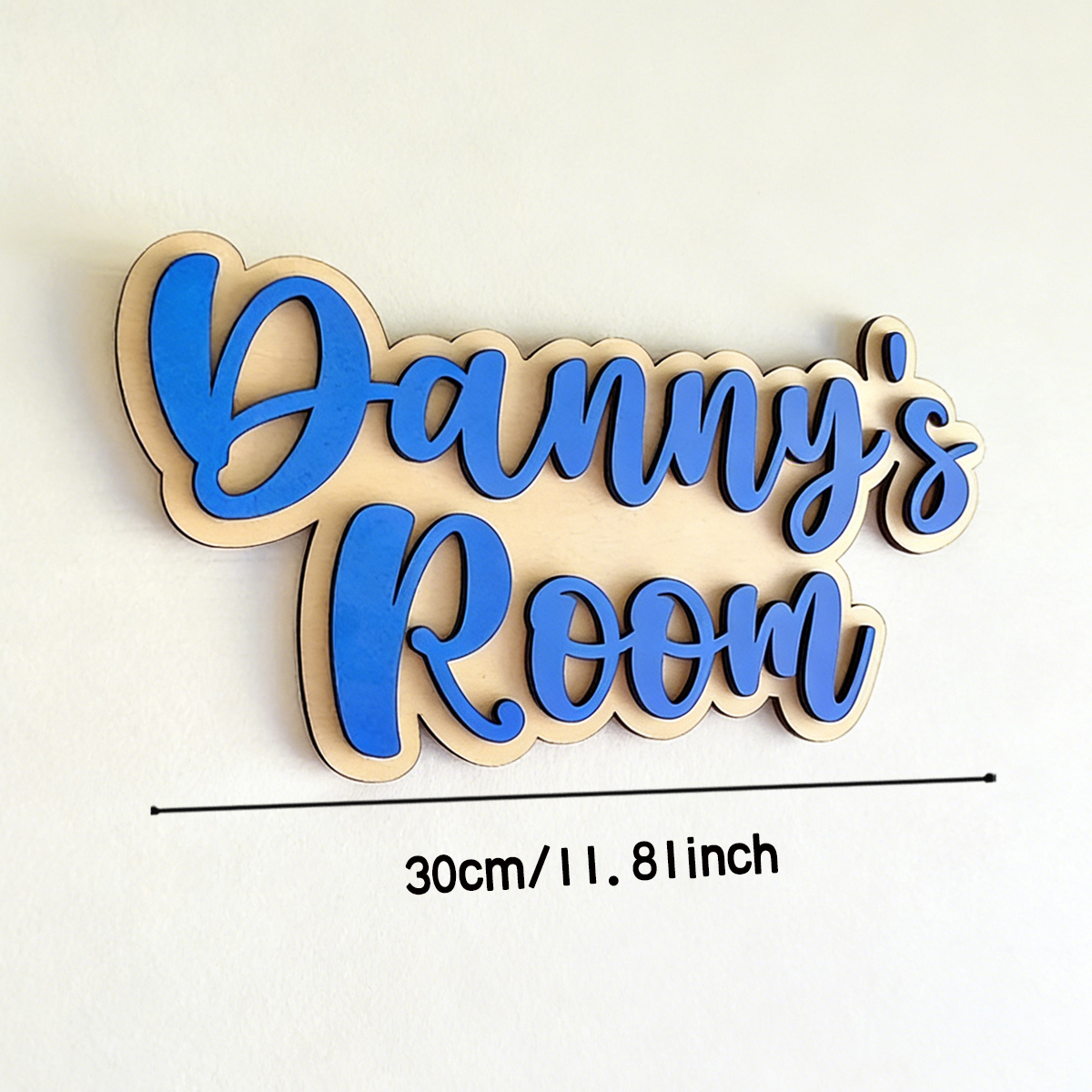 1Pc Cutom Blue Wooden Acrylic  - Baby Nursery Wall Decor recensione e prezzo