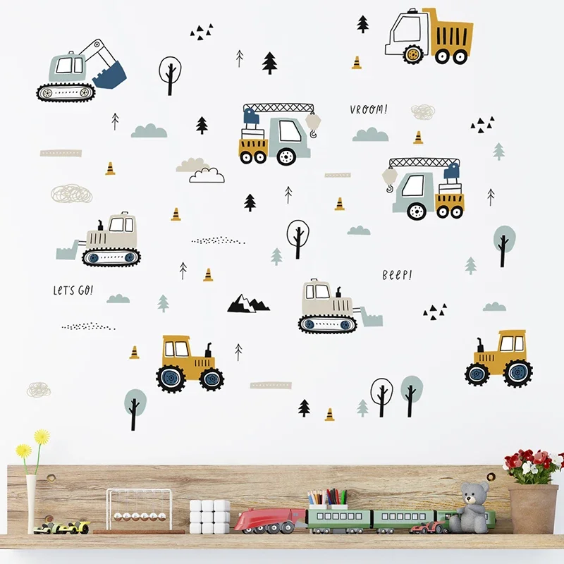 Hand Drawn Cute Cars Cargo Tru - Baby Nursery Ideas recensione e prezzo