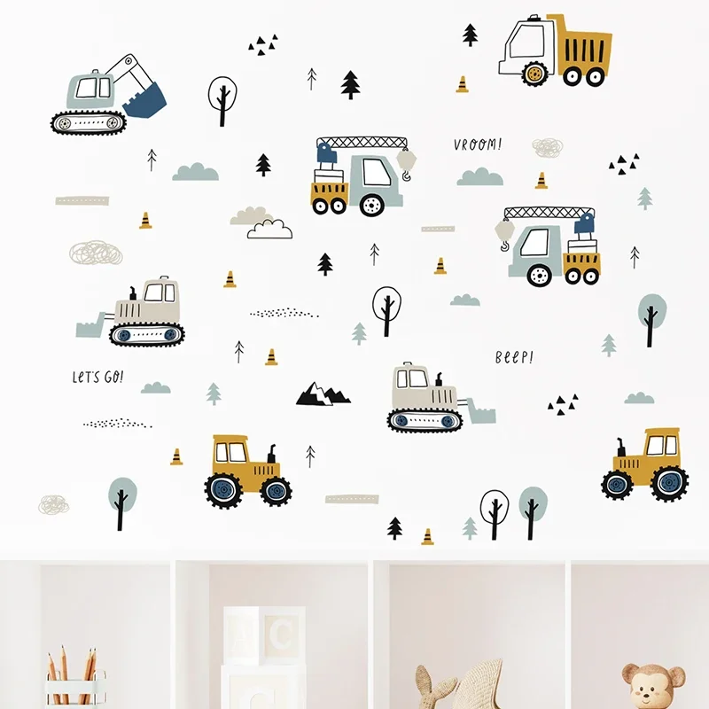 Hand Drawn Cute Cars Cargo Tru - Baby Nursery Ideas recensione e prezzo