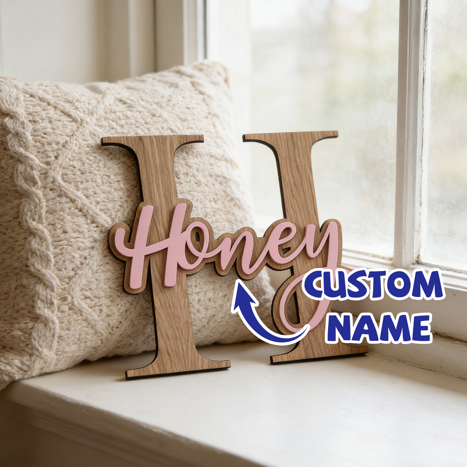 1Pc Custom Pink Alphabet Name  - Baby Nursery Pink recensione e prezzo