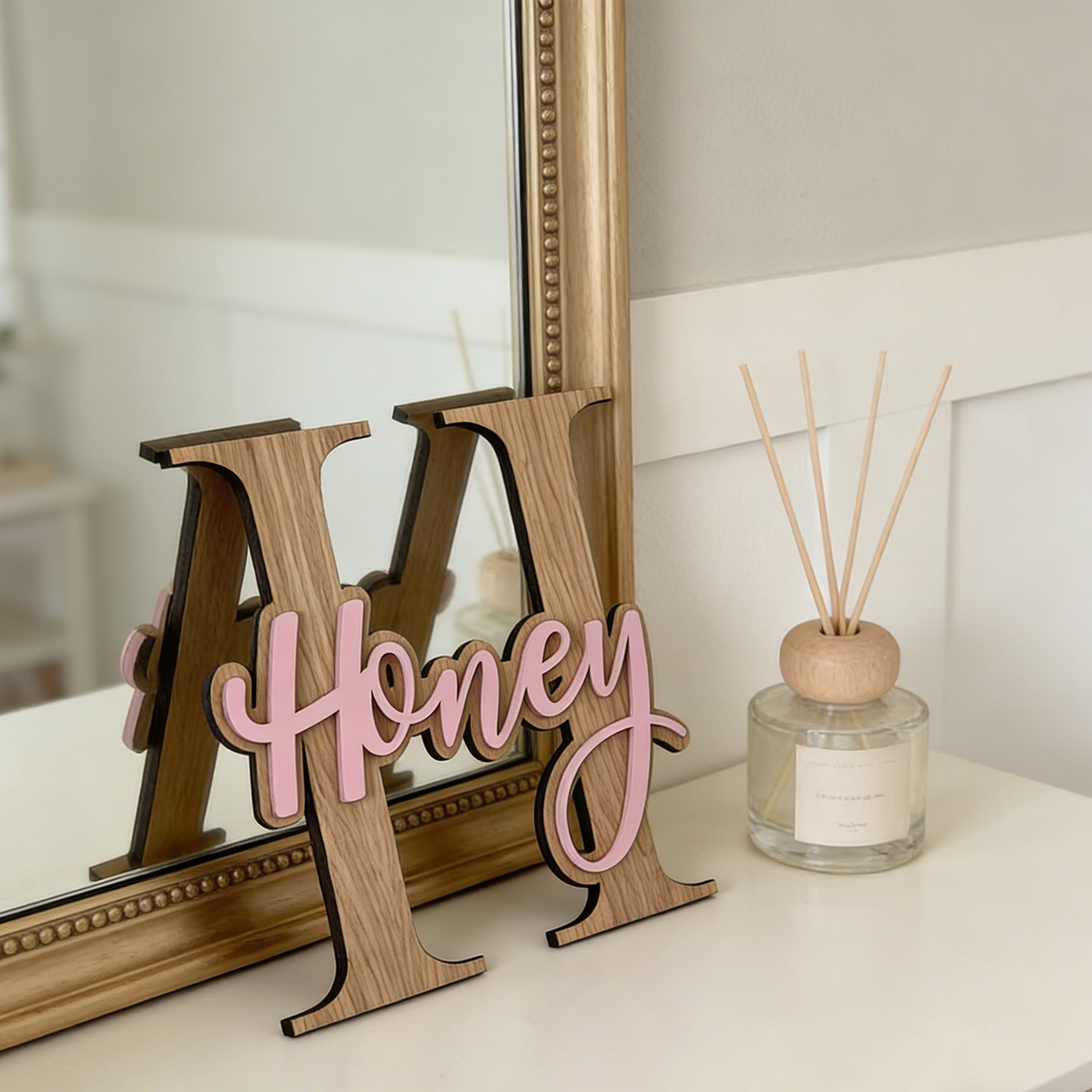 1Pc Custom Pink Alphabet Name  - Baby Nursery Pink recensione e prezzo