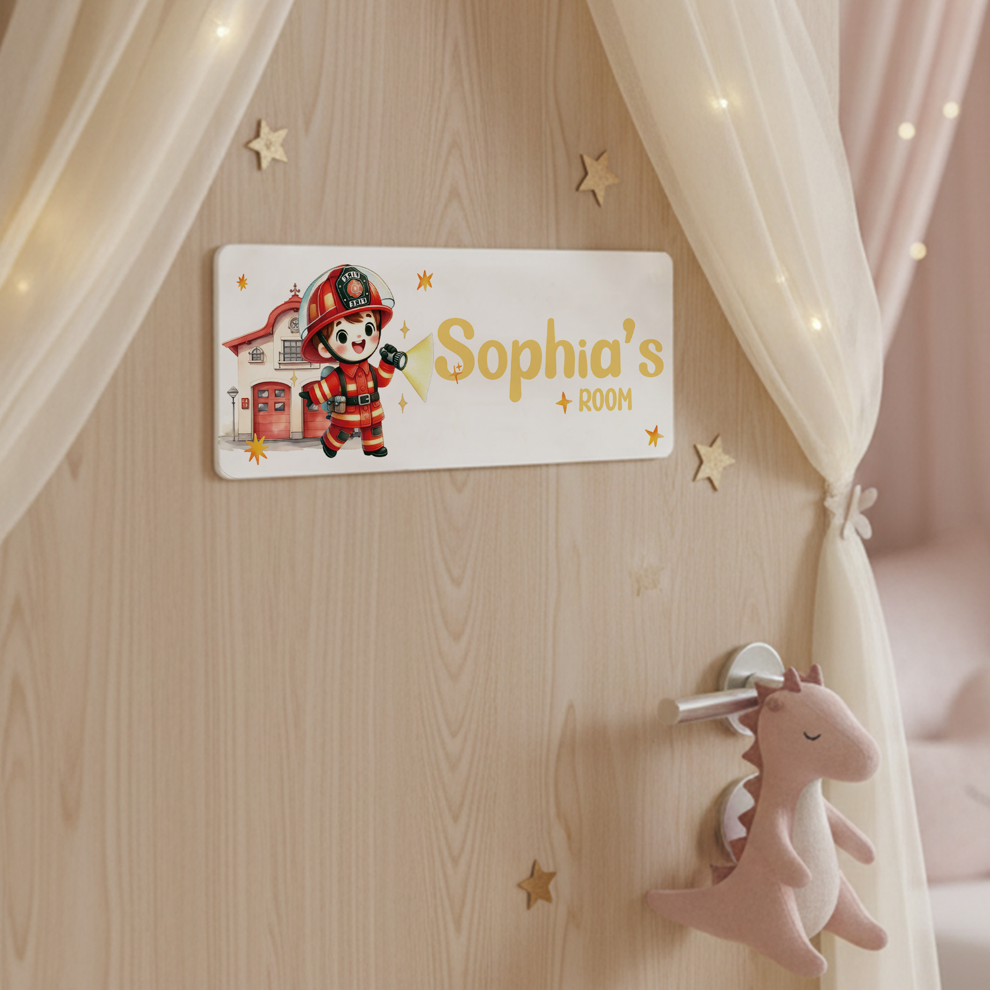 1pc Custom Firefighters Name/T - Baby Nursery Wall Decor recensione e prezzo