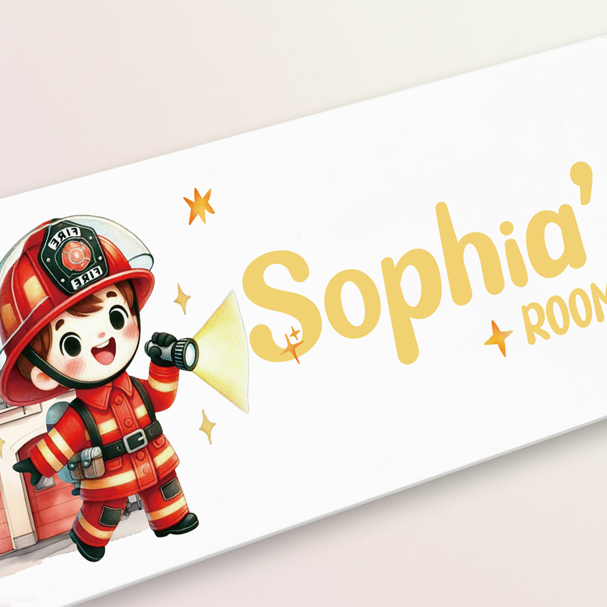 1pc Custom Firefighters Name/T - Baby Nursery Wall Decor recensione e prezzo