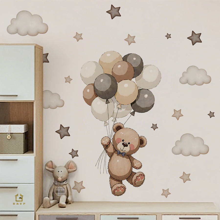 Adorable Teddy Bear Wall Decal - Baby Nursery Ideas recensione e prezzo