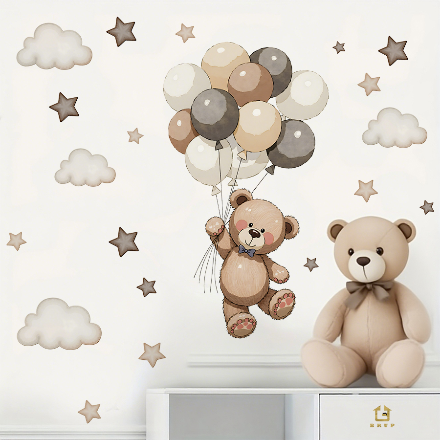 Adorable Teddy Bear Wall Decal - Baby Nursery Ideas recensione e prezzo