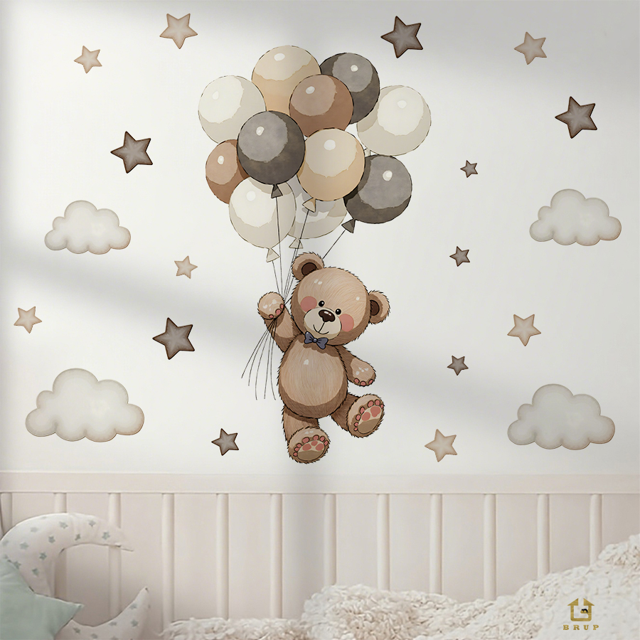 Adorable Teddy Bear Wall Decal - Baby Nursery Ideas recensione e prezzo