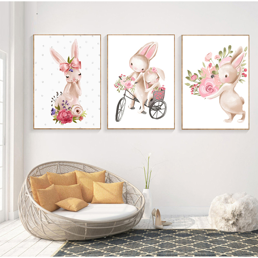 Pink Flowers Cartoon Picture G - Baby Nursery Pink recensione e prezzo