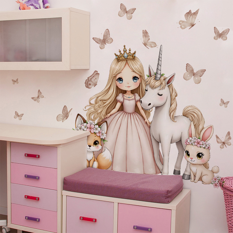 Cartoon Girl Unicorn Vinyl Chi - Baby Nursery Ideas Girl recensione e prezzo