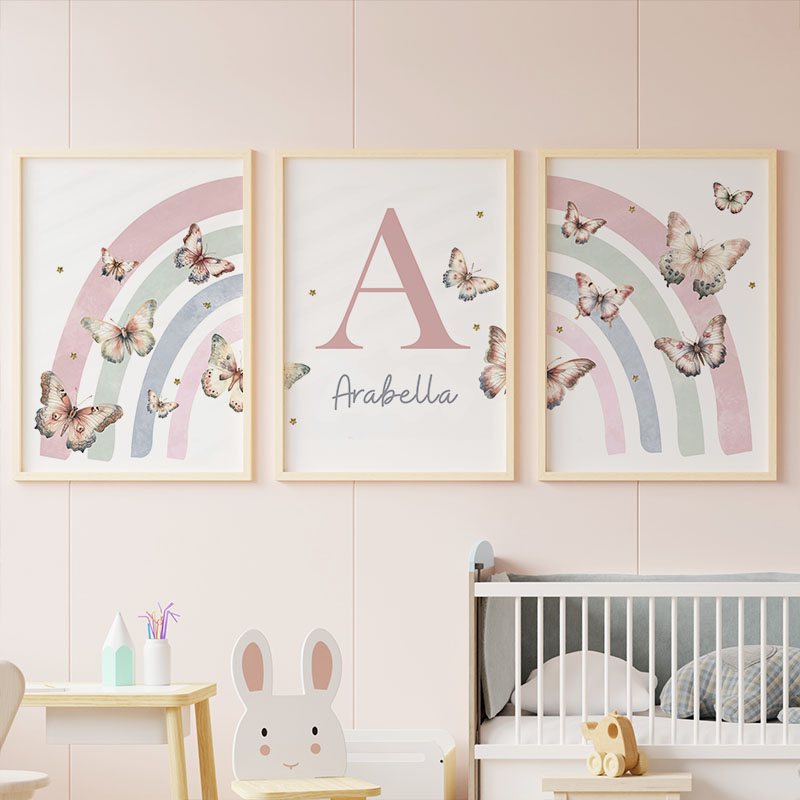 Pink Rainbow Butterfly Custom  - Baby Nursery Pink recensione e prezzo