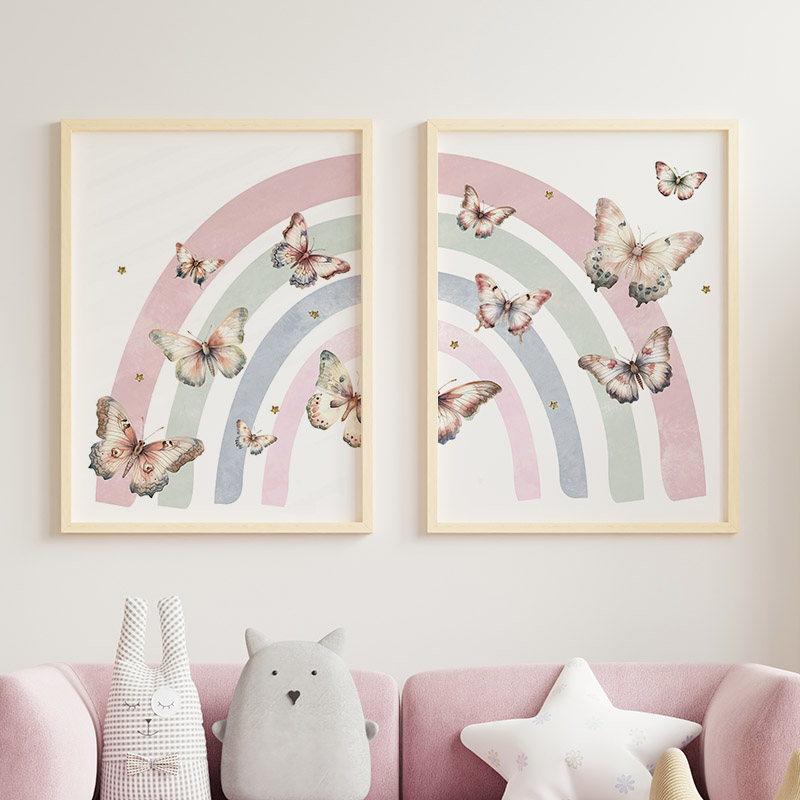 Pink Rainbow Butterfly Custom  - Baby Nursery Pink recensione e prezzo
