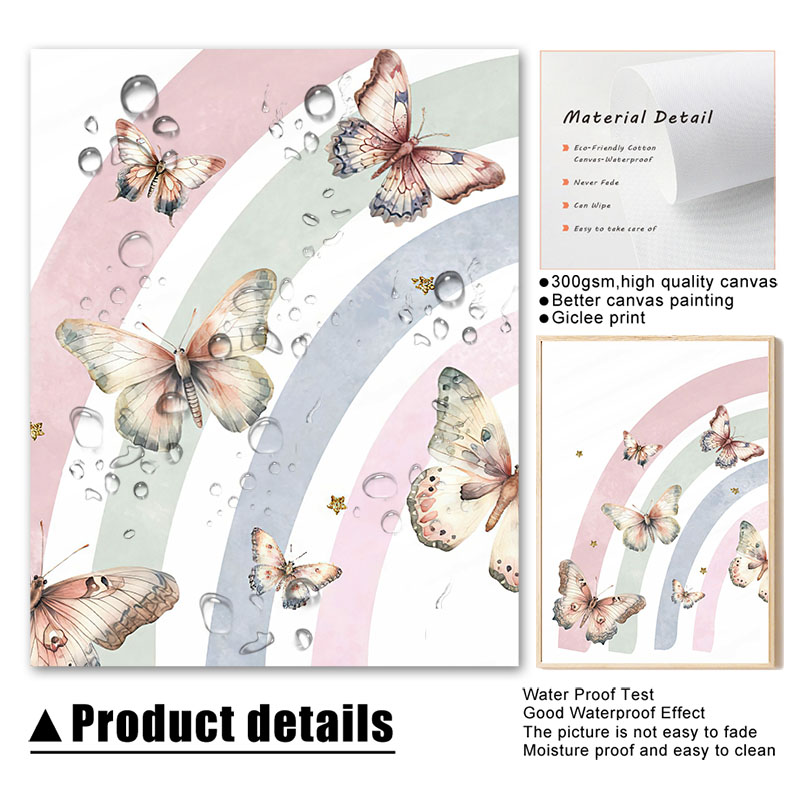 Pink Rainbow Butterfly Custom  - Baby Nursery Pink recensione e prezzo
