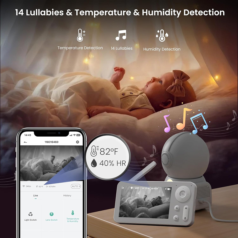 2K Baby Monitor with 2 Cameras - Baby Nursery Camera recensione e prezzo