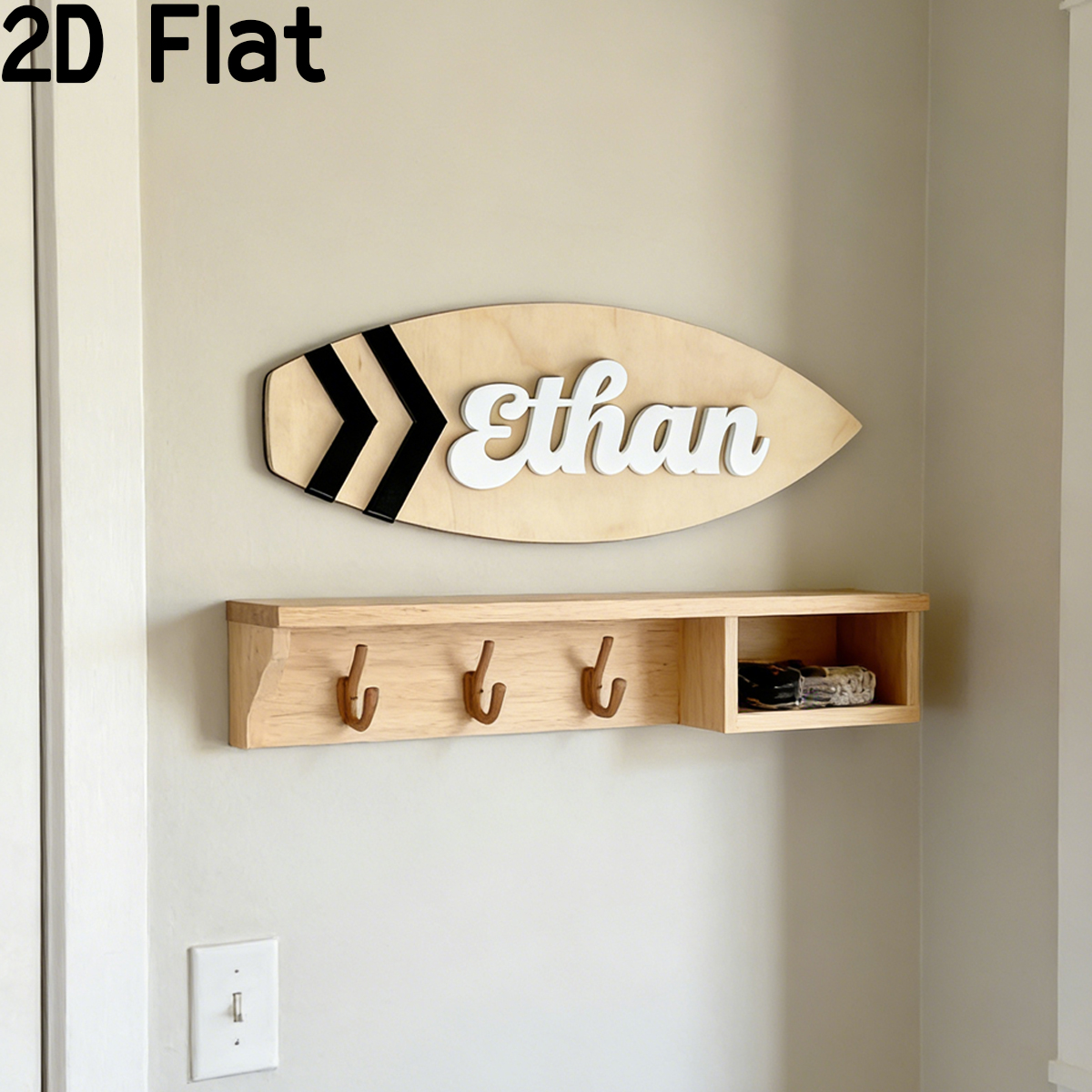 1Pc Custom Surfboard Wooden Ac - Baby Nursery Wall Decor recensione e prezzo
