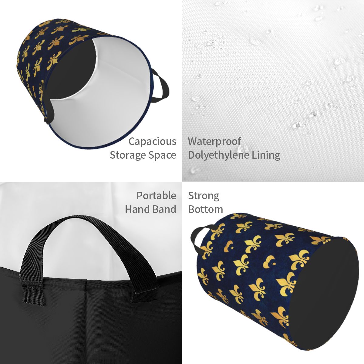 Royal Gold Blue Grunge Fleur D - Baby Nursery Hamper recensione e prezzo
