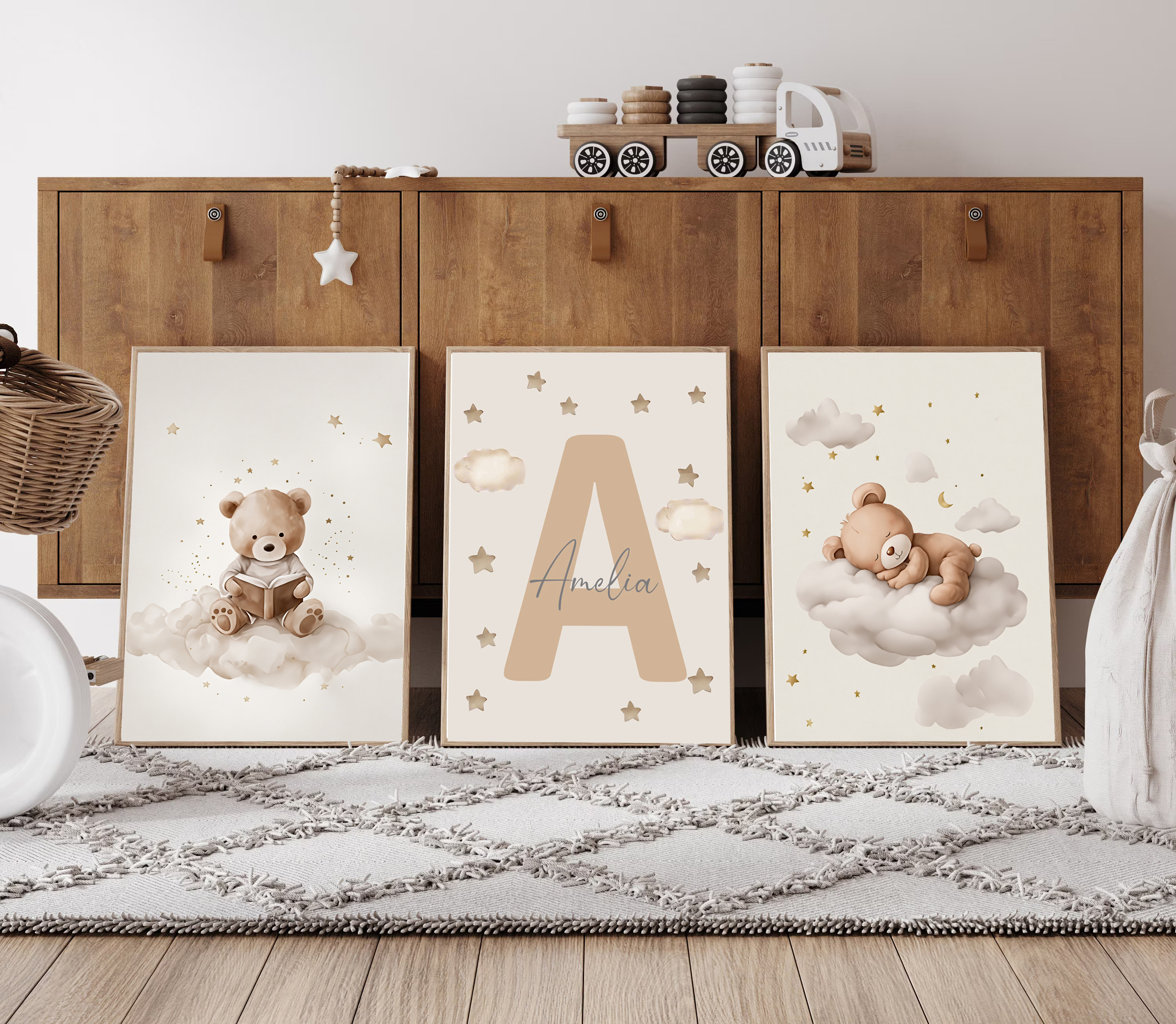 3pcs/set Bohemian Teddy Bear A - Baby Nursery Ideas recensione e prezzo