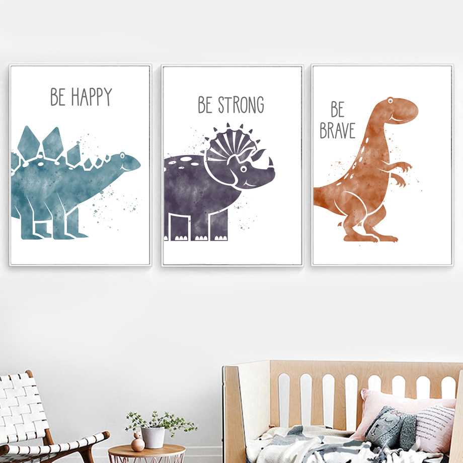 Cute Dinosaur Cartoon Animal Q - Baby Nursery Quotes Wall Art recensione e prezzo